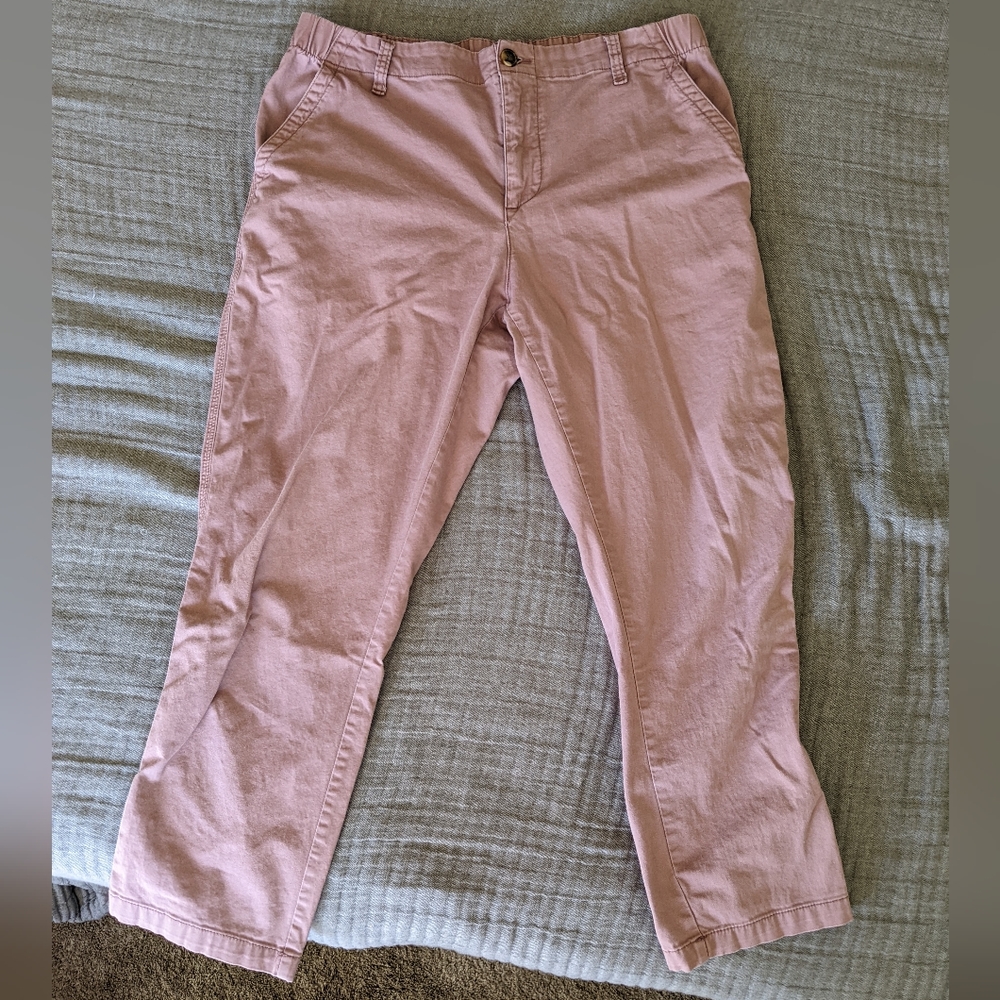 Old Navy pink elastic waist pants, size large